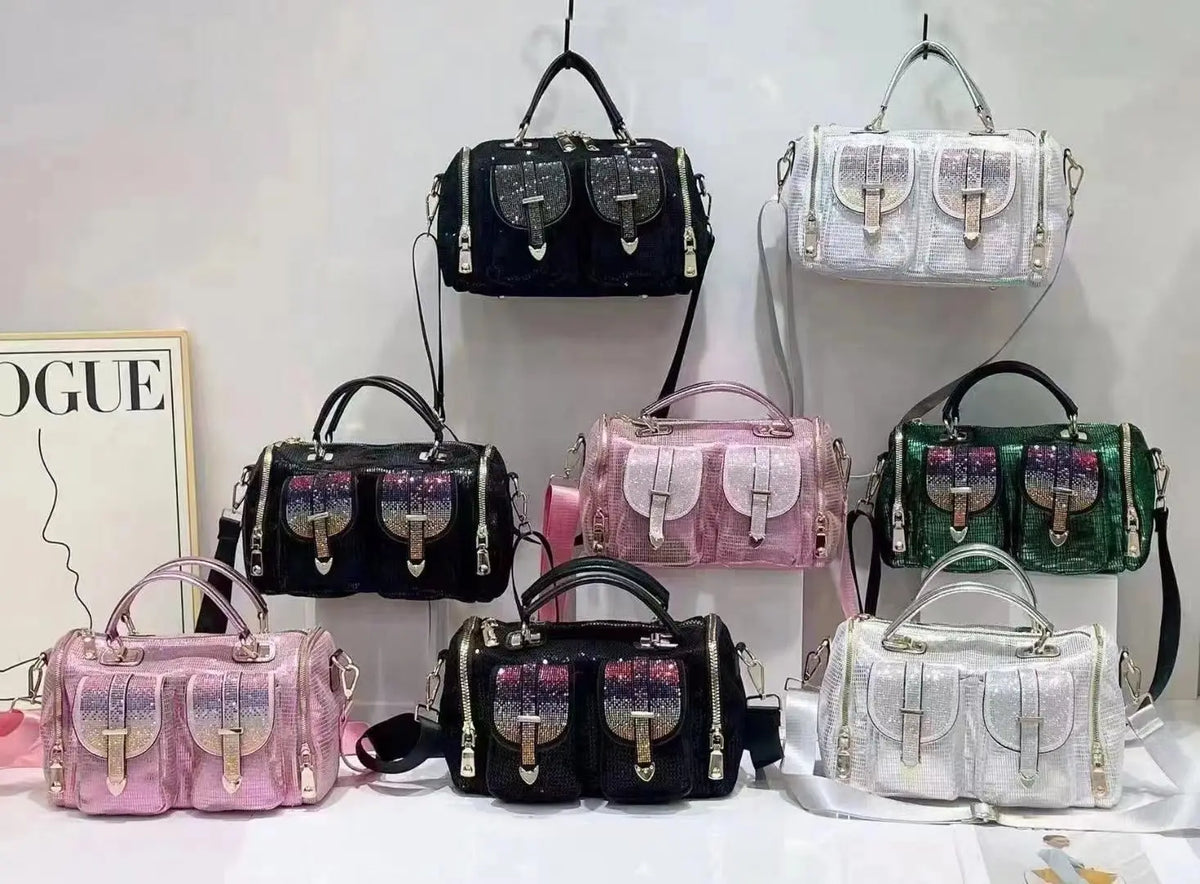 Moda casual ragazze rosa signora tasche borsa a tracolla tote borsa a mano da donna grande messenger tracolla messenger borsa da viaggio borsa