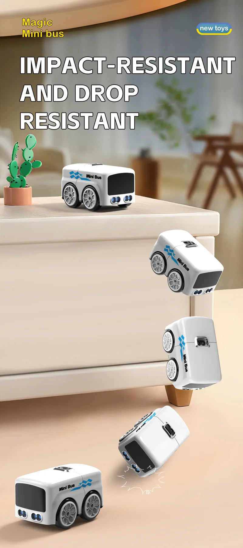 RC Magic Mini Bus Toy  Interactive Inductive Magic Follows Line Car Intelligent Smart Remote Control Cartoon Car Vehicle Toy