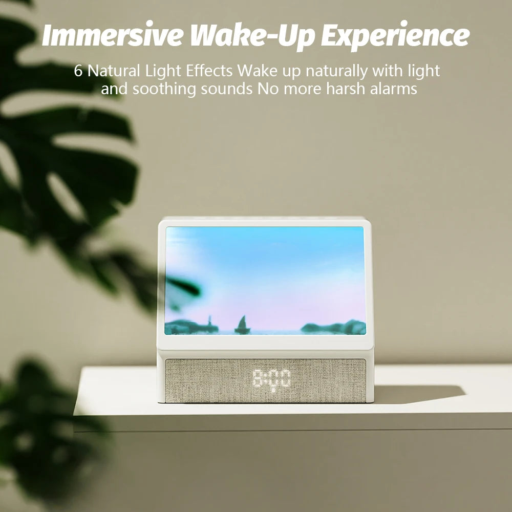 Despertador Sunrise, lámpara de noche con Bluetooth, decoración de mesa, luz de ambiente con mando a distancia y 5 niveles de brillo