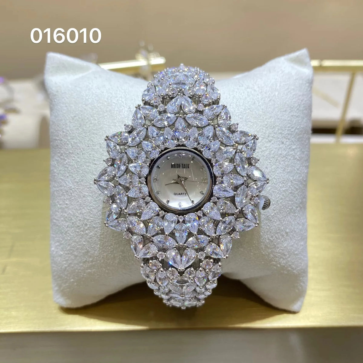016010 Orologio di lusso da donna Bracciale per orologio in cristallo di zircone AAA per movimento di gioielli per feste di nozze Accessori per orologi impermeabili
