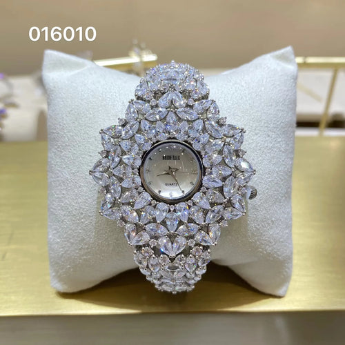 016010 Orologio di lusso da donna Bracciale per orologio in cristallo di zircone AAA per movimento di gioielli per feste di nozze Accessori per orologi impermeabili