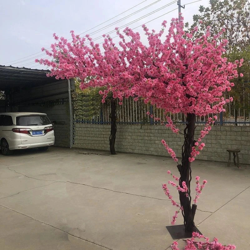 White artificial cherry blossom tree outdoor garden simulation cherry blossom tree wedding party hotel home decoration