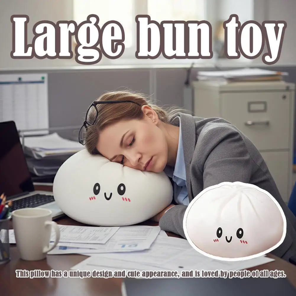 Cute Giant Dumpling Plush Pillow Soft PET Stuffed Squishy Toy Hug Companion Home Sofa Bed Decor Stress Relief Toy for Kids Adult