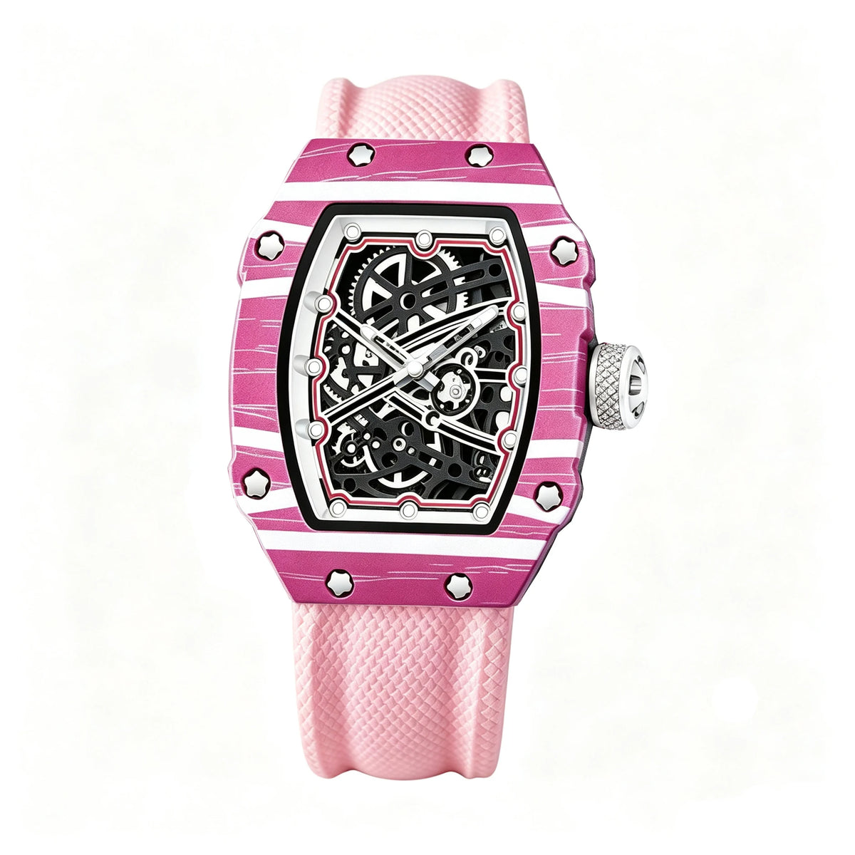 Nuovo orologio sportivo al quarzo alla moda per uomo e donna, serie Ultra-Thin Barrel, trendy e alla moda, con display luminoso, cinturino in silicone, movimento al quarzo elettronico, adatto per uomo, regalo ideale per San V