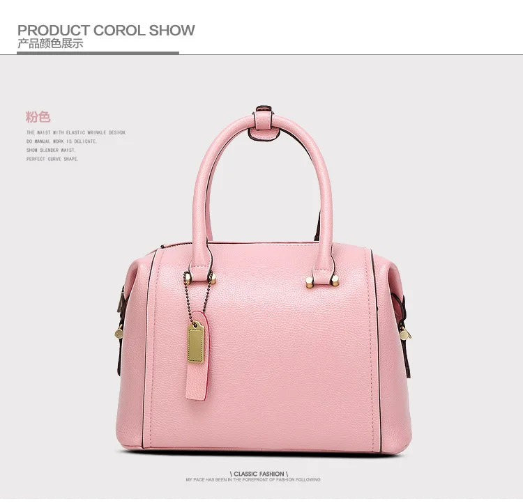 2026 Borse da donna solide di nuova moda Borse a tracolla da donna in pelle Pu di design europeo Borsa a tracolla di lusso di marca per ragazza femminile