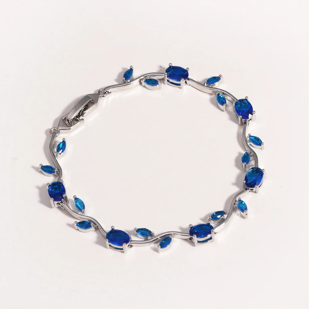 Braccialetti di gioielli da sposa per damigella d'onore da sposa in cristallo CZ con zirconi cubici di marca da donna, regalo per la mamma nel giorno del matrimonio