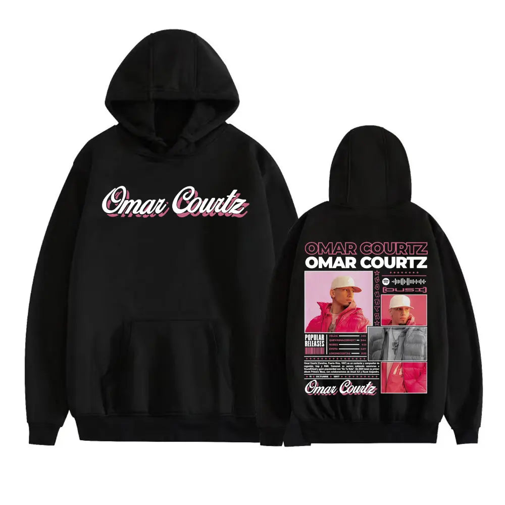 Omar Courtz Primera Musa Felpe con cappuccio grafiche Uomo Donna Abbigliamento Felpa moda Hip Hop Harajuku Felpa con cappuccio in pile casual Streetwear