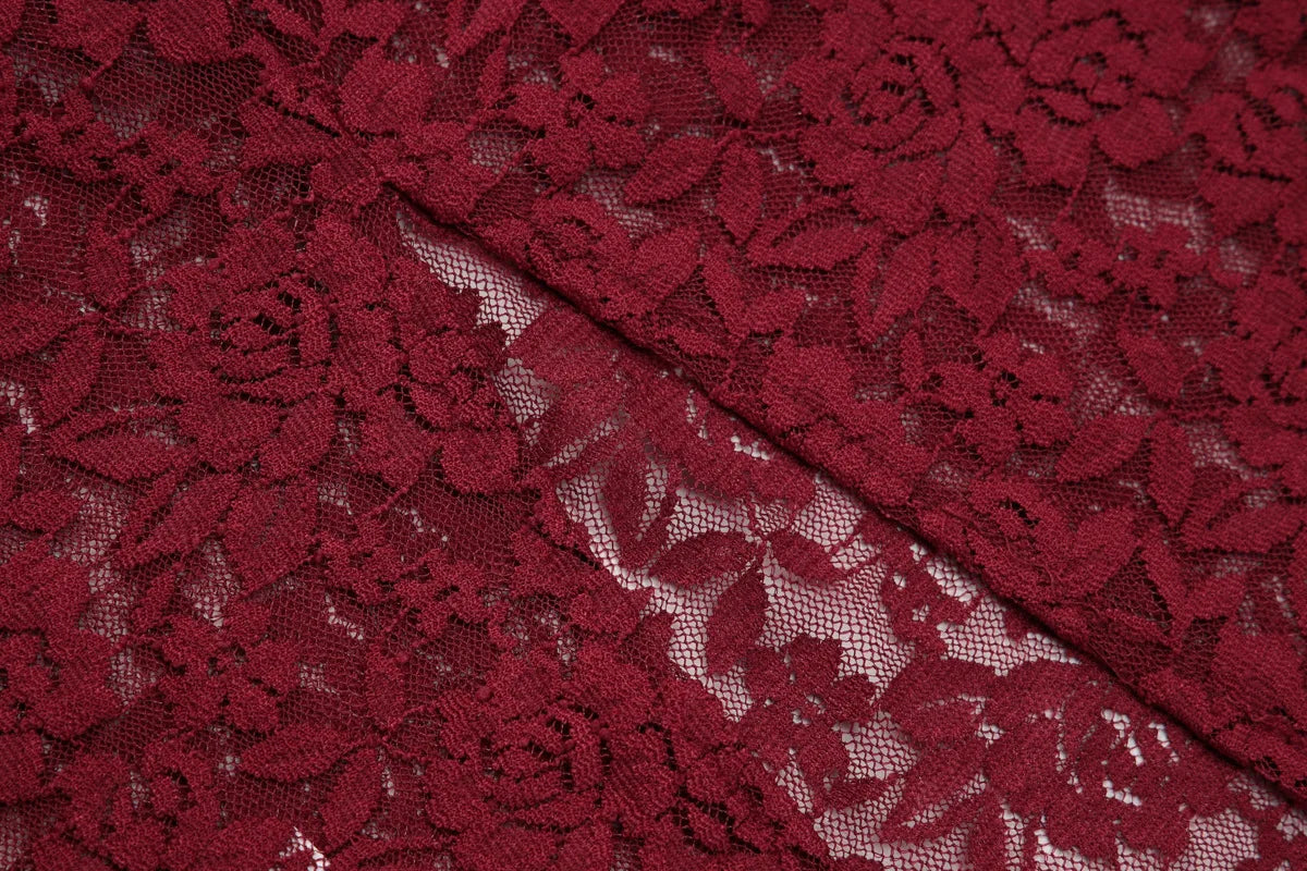 CHNMR Abito Cheongsam Sexy in Pizzo Rosso Senza Maniche, Vestito Lungo Aderente con Scollo a Goccia, Abito da Sera per Feste e Cerimonie, Abbigliamento Formale da Donna