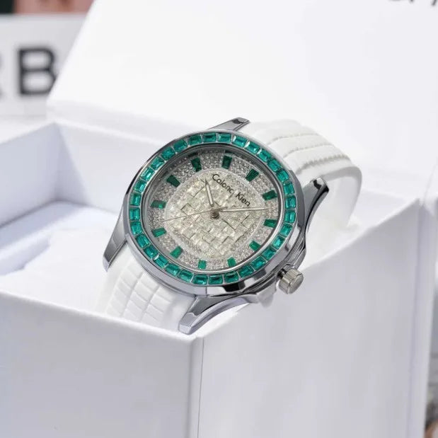 Orologio da Polso Meccanico di Lusso da Uomo con Diamanti, Impermeabile 100M, con Lancette Luminose e Funzione Data