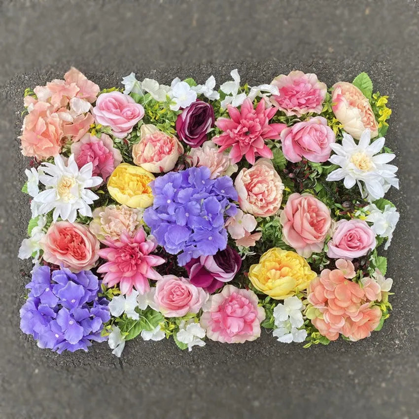2025 Artificial Flower Walls 40x60cm Flower Wall Panel Room Decoration Wedding Decoration Birthday Party Backdrop Home Decor