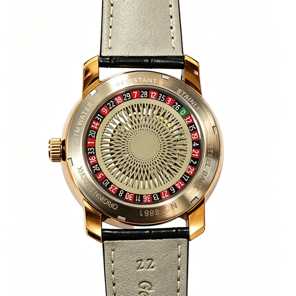 Orologio Meccanico Automatico da Uomo AILANG con Quadrante a Ruota, Cinturino in Pelle