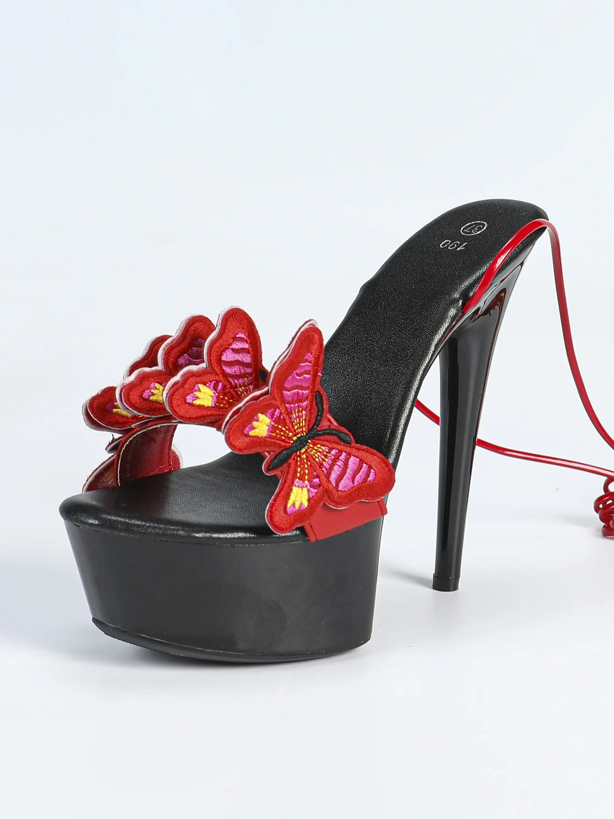 Nuovi sandali con plateau da donna con cinturino alla caviglia estivo Farfalla sexy con fascia stretta Donna Tacchi alti Street Style Pole Dancing Scarpe da donna