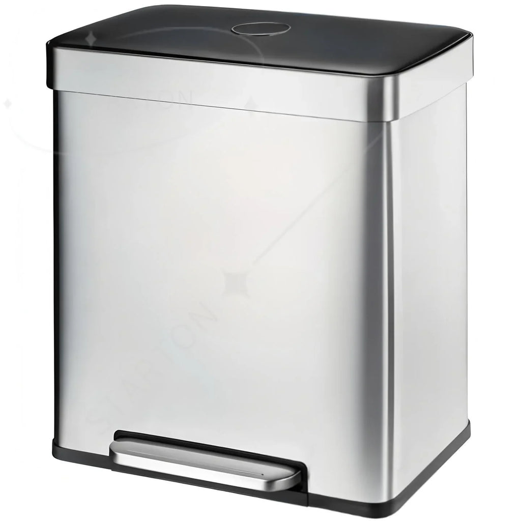 Pattumiera Differenziata 60L Acciaio Inox 3 Scomparti