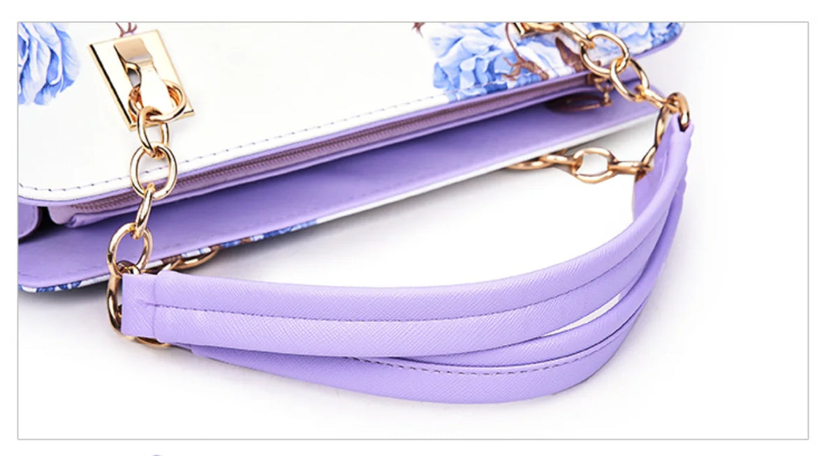 Nuove Borse da Donna con Stampa Floreale, Eleganti Borse a Tracolla alla Moda, Borse Casual Quotidiane in Pelle PU per Signore