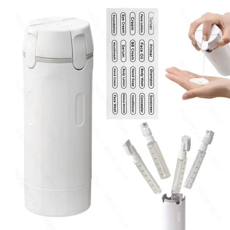 New 4 In 1 Travel Dispenser Portable Travel Bottles Leak Proof Leakproof Travel Container For Perfume Shampoo Conditioner Lotion