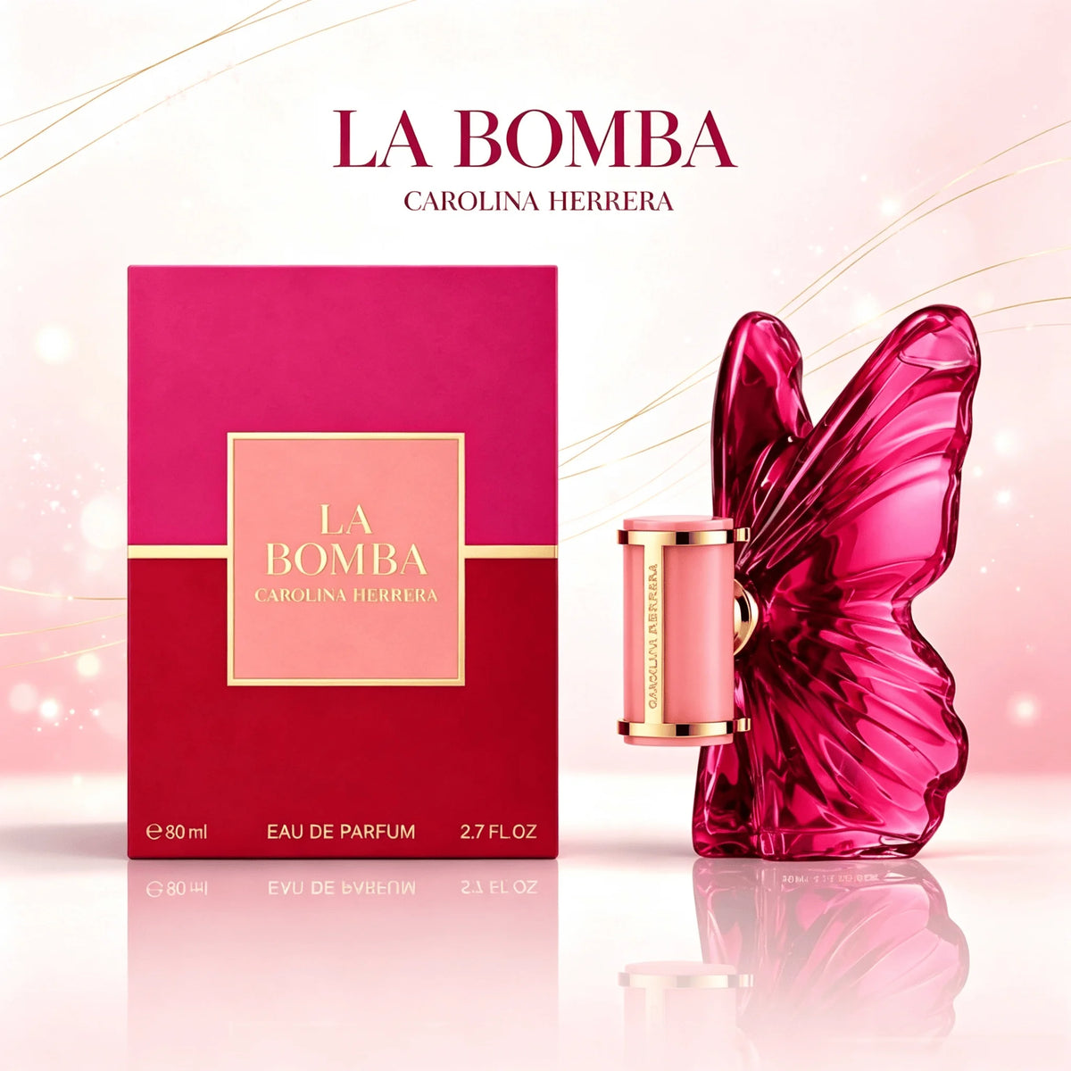 Carolina Herrera La Bomba Eau De Parfum 80ml, profumo floreale e fruttato di lusso per donna, fragranza femminile a lunga durata, regalo per lei