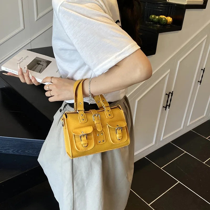 Borsa a Tracolla Stile Retrò Europeo e Americano, Borsa a Spalla Singola con Motivo Lychee, Borsa Messenger da Donna