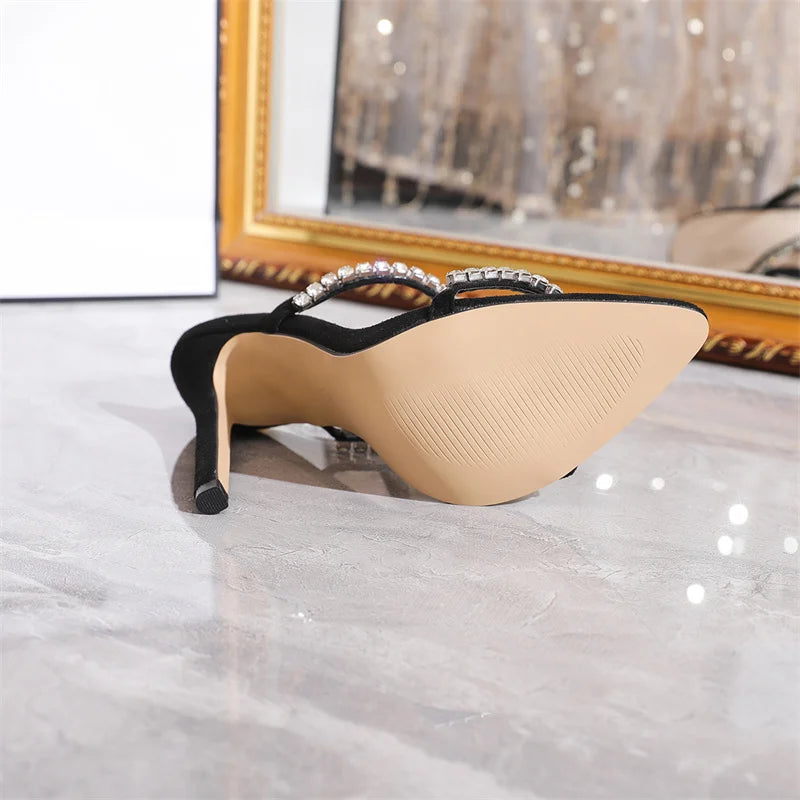 Liyke 2026 Nuovi Arrivi Rivetto di Cristallo Sandali Delle Donne Strass Cinturino Alla Caviglia Estate Gladiatore Tacchi Alti Sexy Del Partito Stripper Scarpe