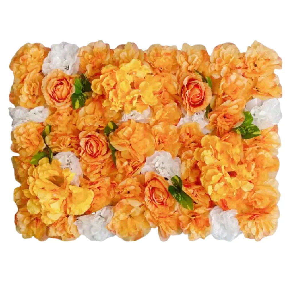 Handmade Artificial Flower Wall Panels Realistic Romantic Wedding Wall Backdrop Easy To Install 60X40cm Plastic 3D Floral Wall