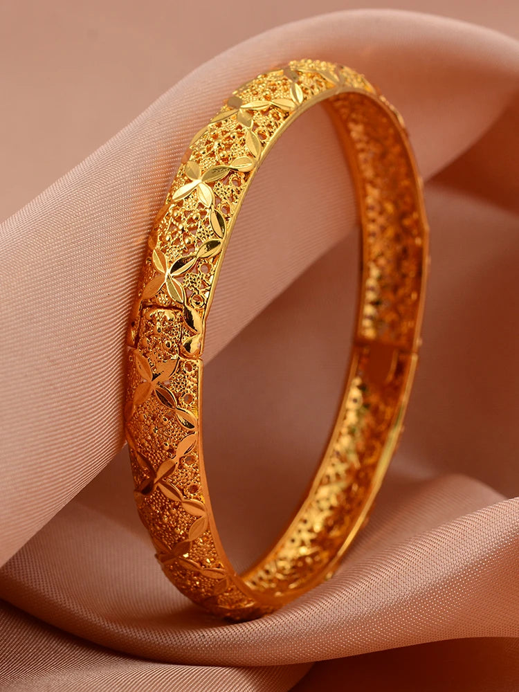 Bracciali color oro di Dubai per donne, bracciale etiope da sposa di Dubai, bracciale africano, gioielli arabi, bracciale con ciondoli dorati