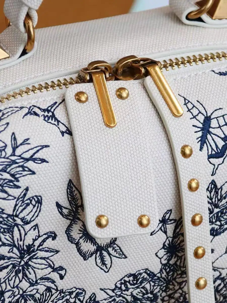 Borsa a Tracolla da Donna di Alta Qualità con Ricamo Floreale Testurizzato, Borsetta Elegante, Borsa a Spalla Femminile
