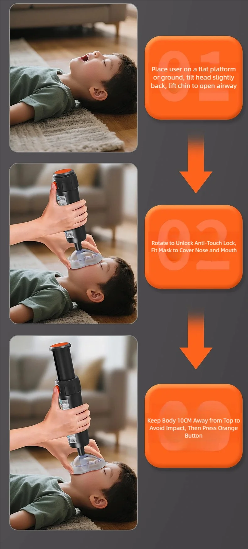 TINSOL Portable Heimlich Anti-Choking Device, Outdoor First Aid Kit, Negative Pressure Mask, First Aid Anti-Choking Device