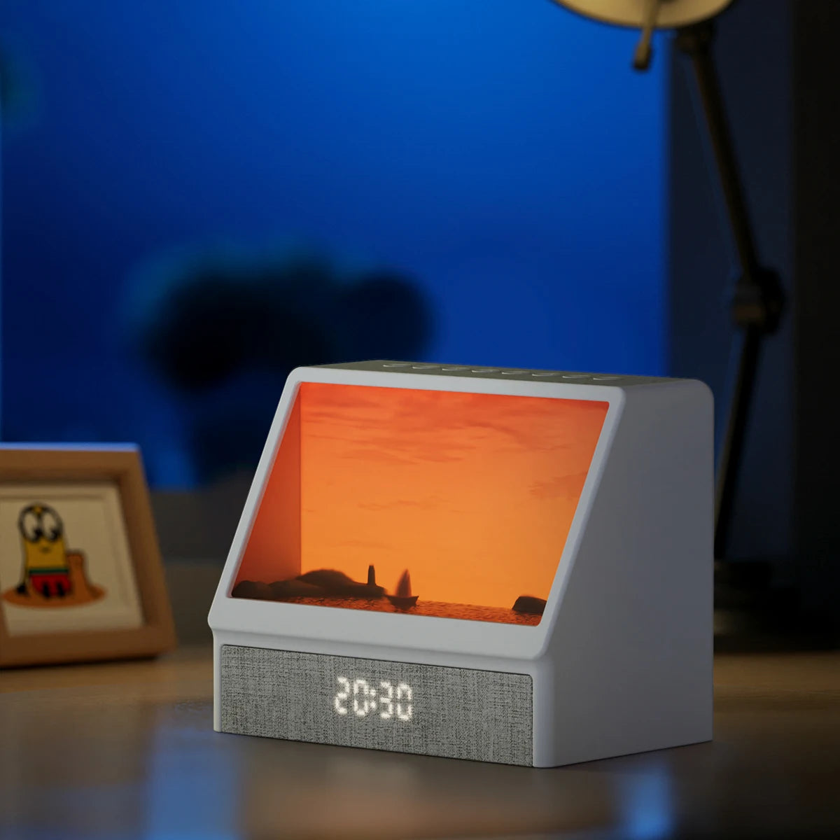Despertador Sunrise, lámpara de noche con Bluetooth, decoración de mesa, luz de ambiente con mando a distancia y 5 niveles de brillo