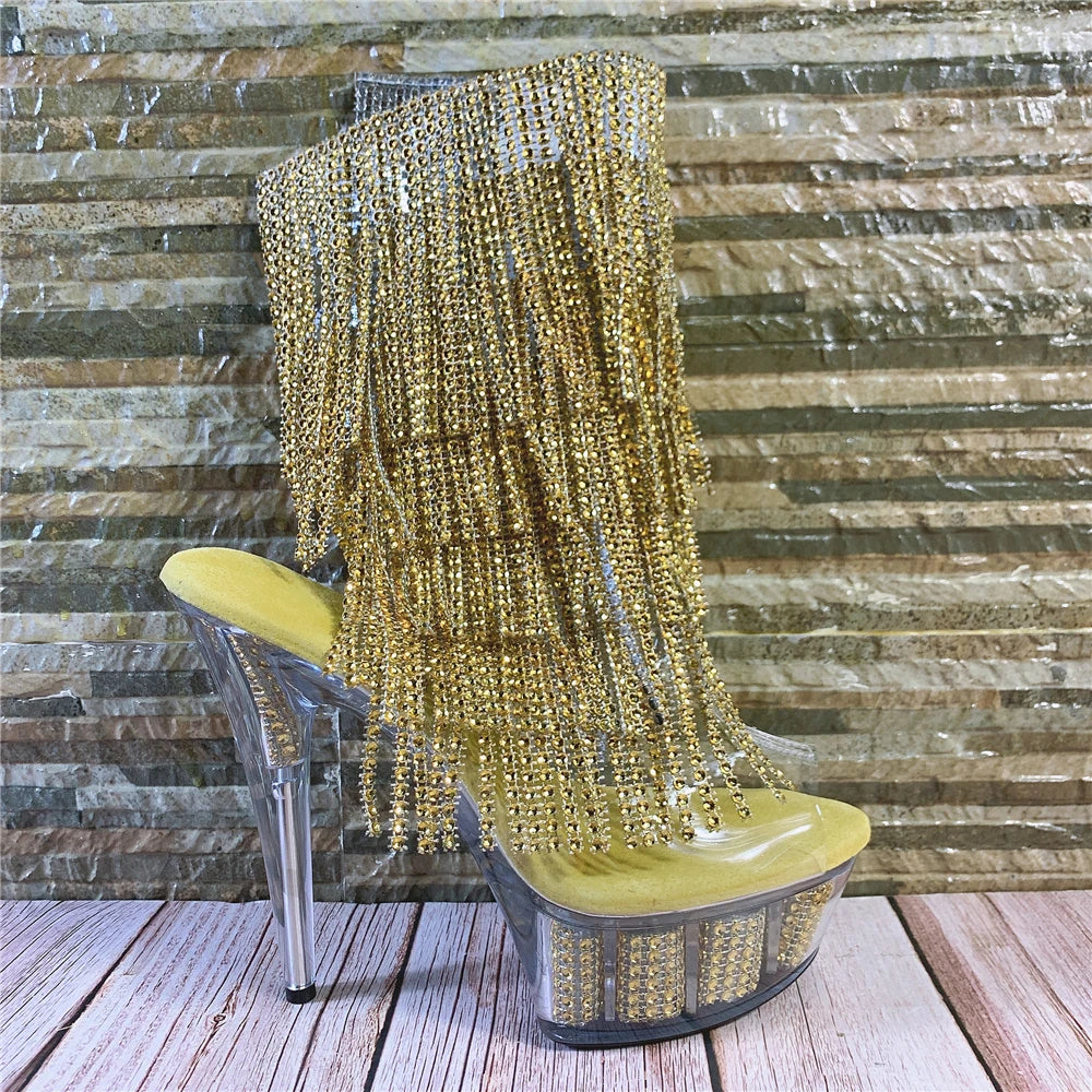 Décolleté con nappe elettrolitico di marca 17CM Tacchi alti sottili Stivaletti Pole Dance Modello da discoteca Passerella Scarpe da donna con plateau