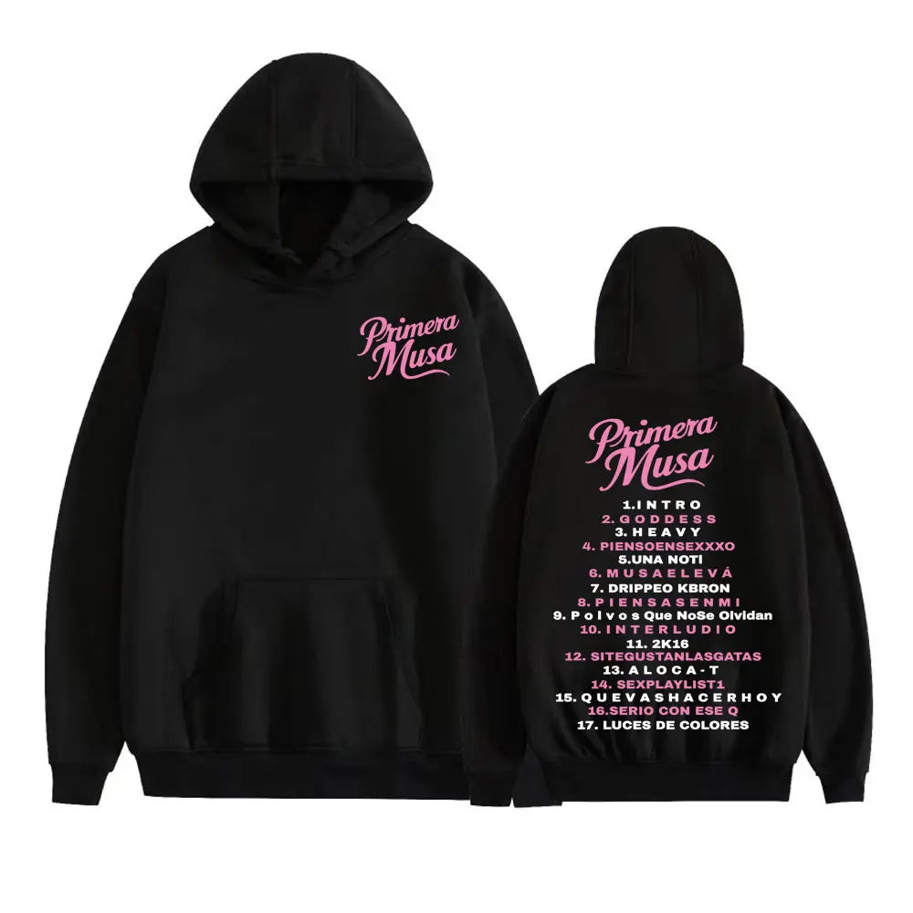 Omar Courtz Primera Musa Felpe con cappuccio grafiche Uomo Donna Abbigliamento Felpa moda Hip Hop Harajuku Felpa con cappuccio in pile casual Streetwear