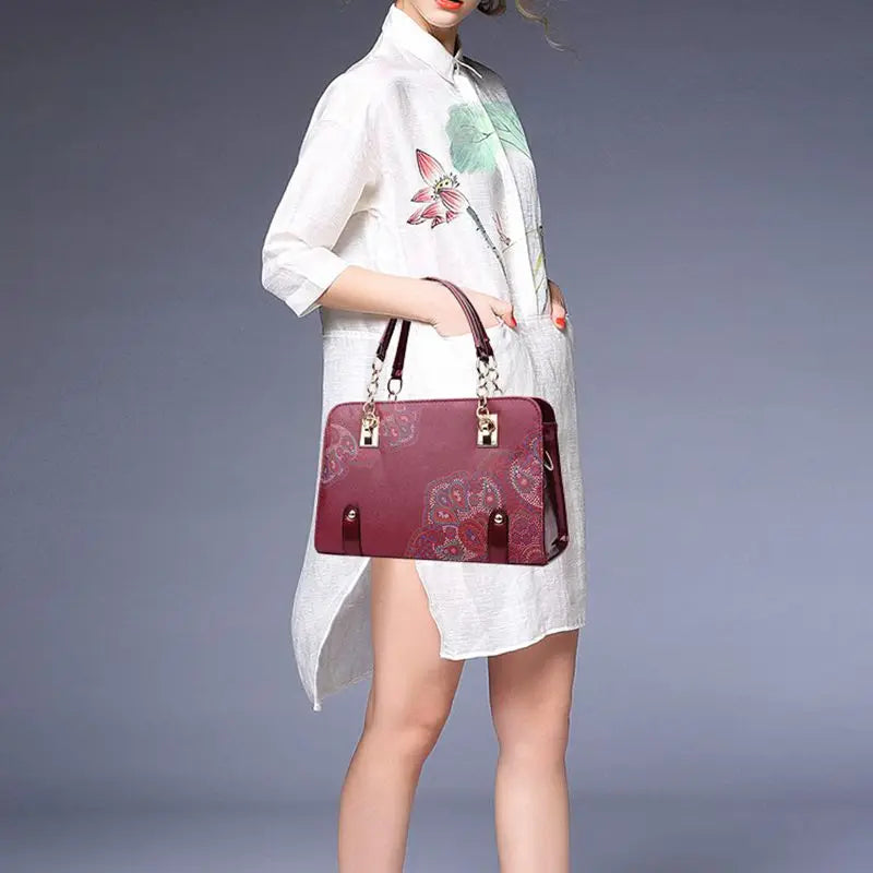 Hisuely Borse stampate firmate di vendita calda per borse da donna Shopper Shell eleganti borse a tracolla floreali
