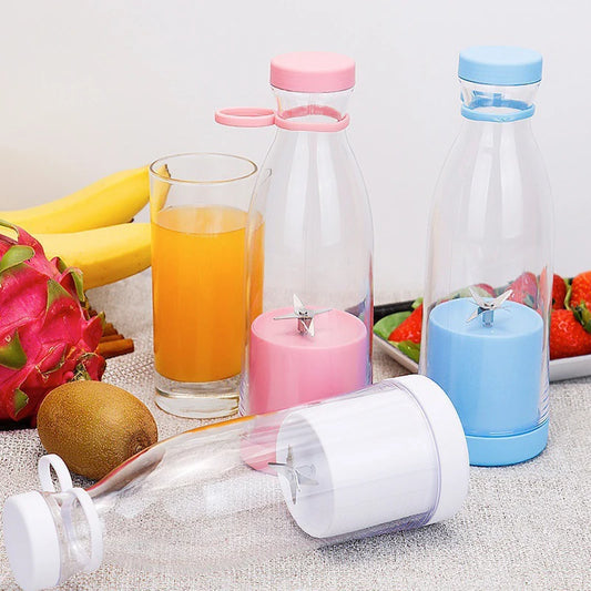 Mini Wine Bottle Juicer 420ml Portable Stirring USB Charging Juicer Cup Household Multifunctional Electric Juicer Household Item