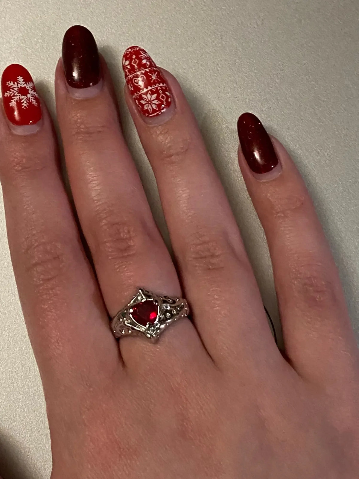 Anillos ajustables estéticos de corazón de cristal rojo irregular de apertura nueva para mujer, anillo gótico de araña animal, joyería creativa