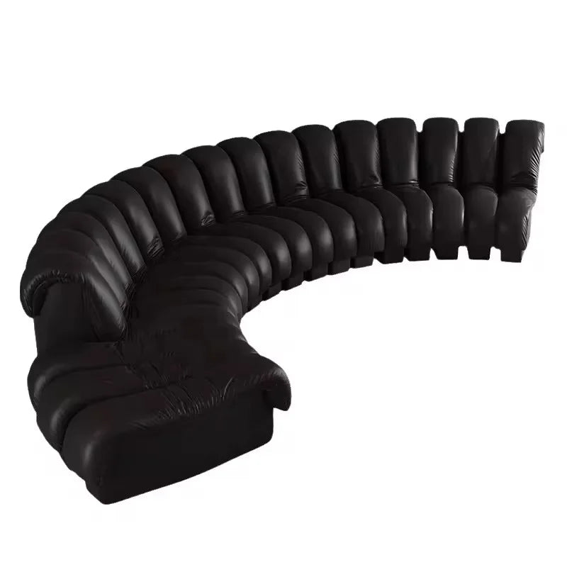 Modern minimalist serpentine modular sofa, suitable for villa living rooms and large apartments