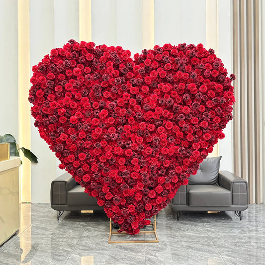 Creative Wedding Wall Decorative Wall Panels Pink Roses Rolled Up Flower Wall Background