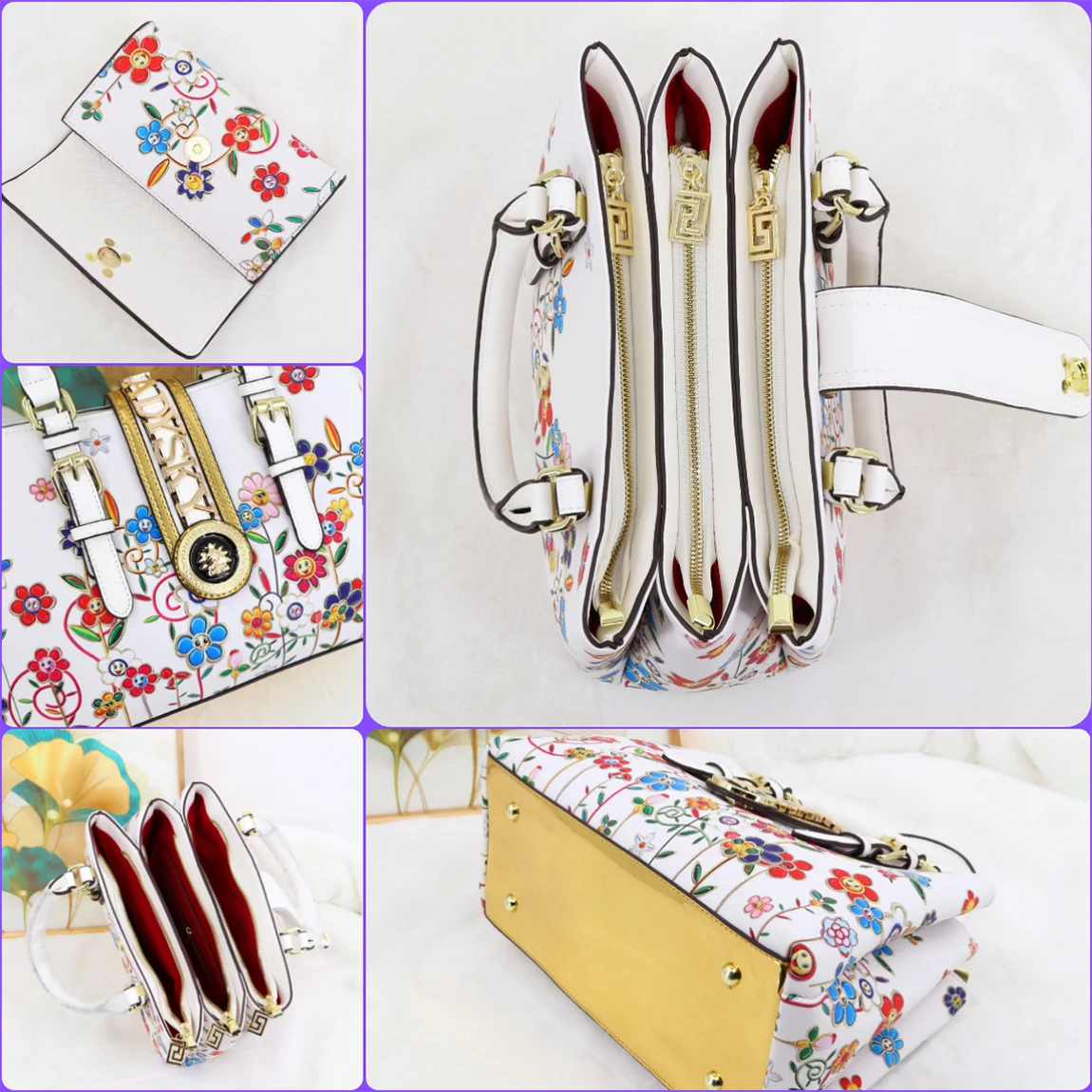 Super Prodotto La più recente borsa tote da donna Borsa da donna multisparizione di grande capacità Tote Set di borse da donna stampate squisite