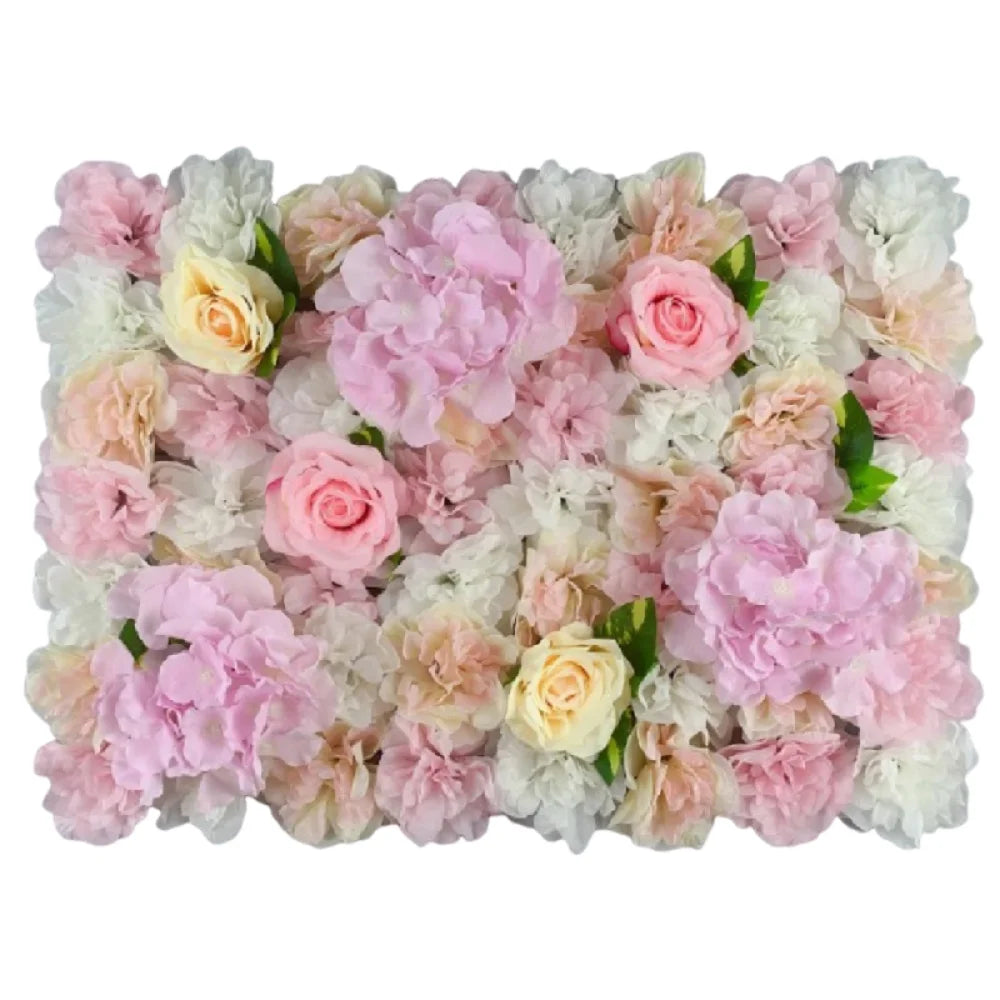 Handmade Artificial Flower Wall Panels Realistic Romantic Wedding Wall Backdrop Easy To Install 60X40cm Plastic 3D Floral Wall