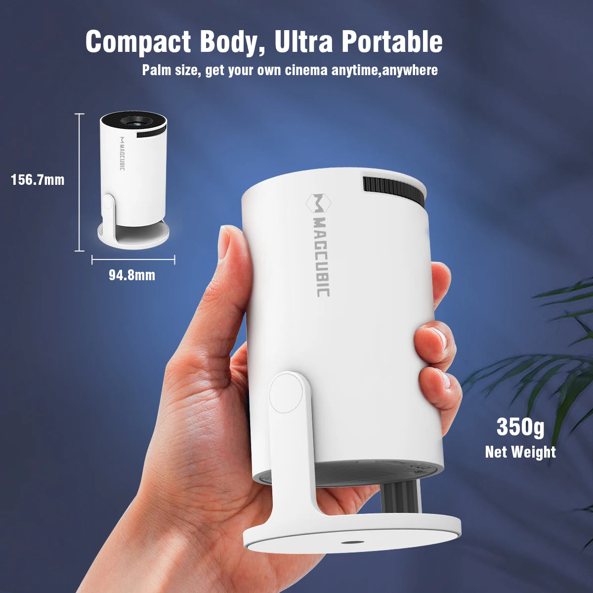 Magcubic HY300 Pro+ 8K Outdoor Projector 8000 Lumens Android 14 WiFi 6 BT5.4 Portable 5W HiFi Speaker 720P HD