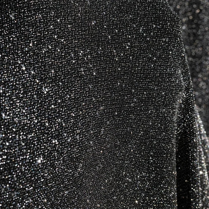 Tessuto Elasticizzato Vintage con Paillettes, Morbido e Delicato sulla Pelle, per Abiti da Sera e da Palcoscenico, Materiale per Artigianato e Abbigliamento, Vendita all'Ingrosso
