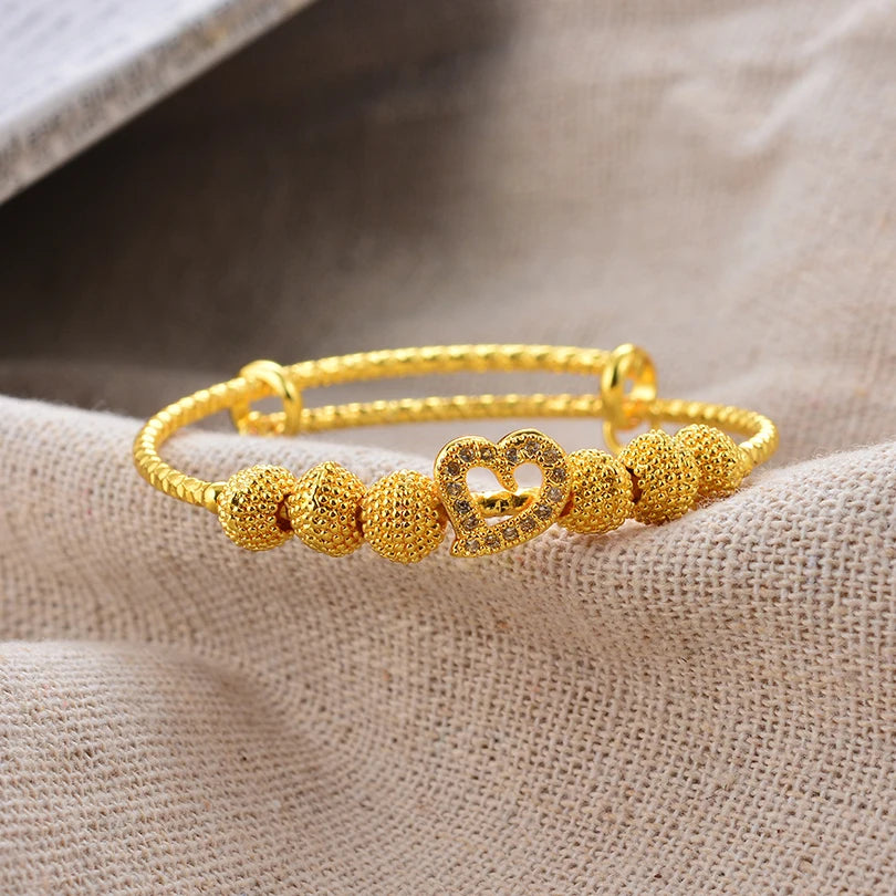 Bracciali color oro di Dubai per donne, bracciale etiope da sposa di Dubai, bracciale africano, gioielli arabi, bracciale con ciondoli dorati