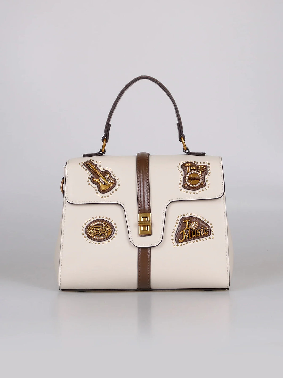 Borsa a Spalla Singola da Donna 2026, Nuova Moda, Borsa a Mano Popolare e di Lusso con Decorazione a Stemma in Metallo Retrò e Pelle di Alta Qualità