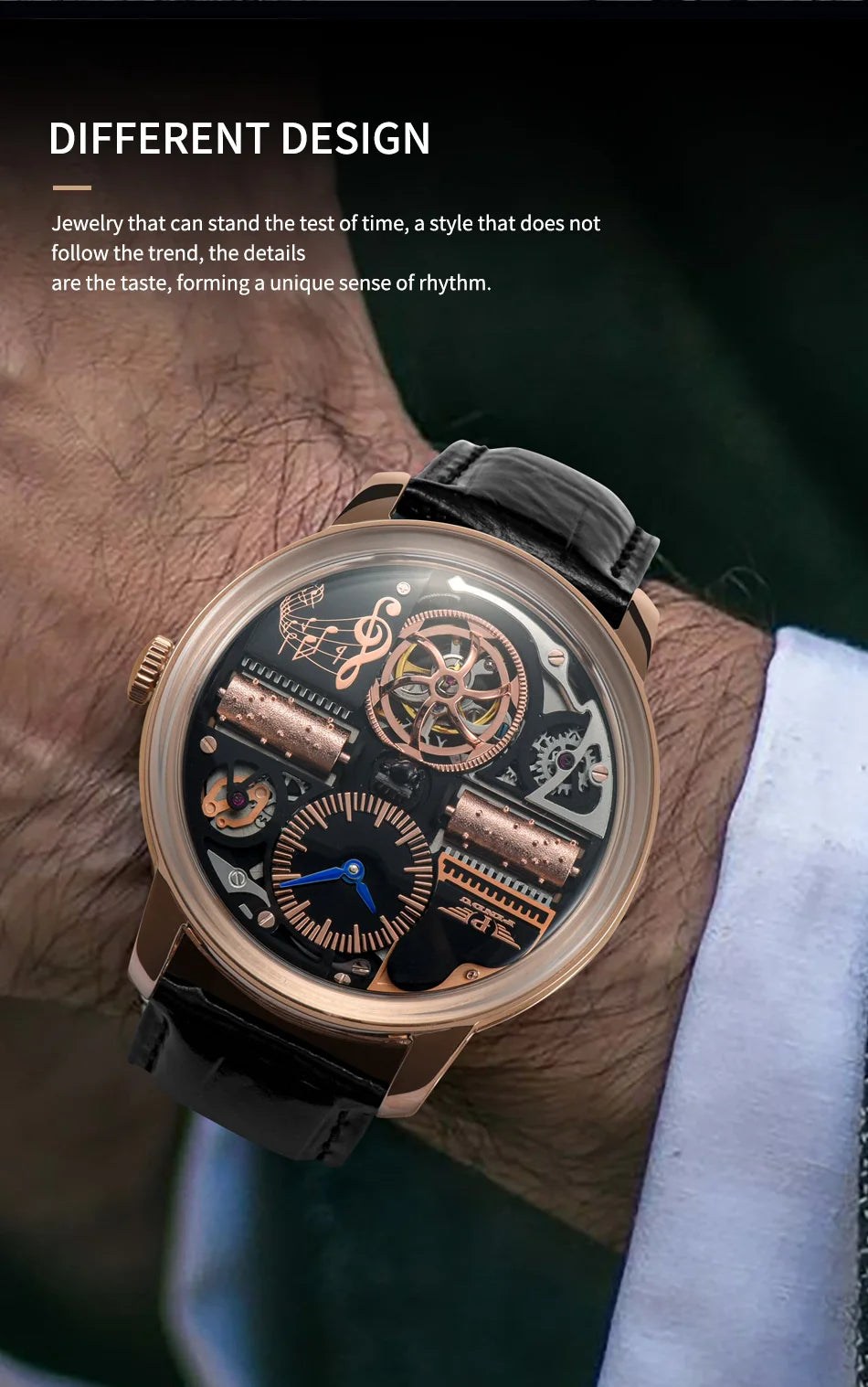 PINDU Design Nuovi orologi di lusso da uomo Business Fashion Orologi da polso meccanici automatici Orologio da uomo impermeabile Reloj Hombre P6655