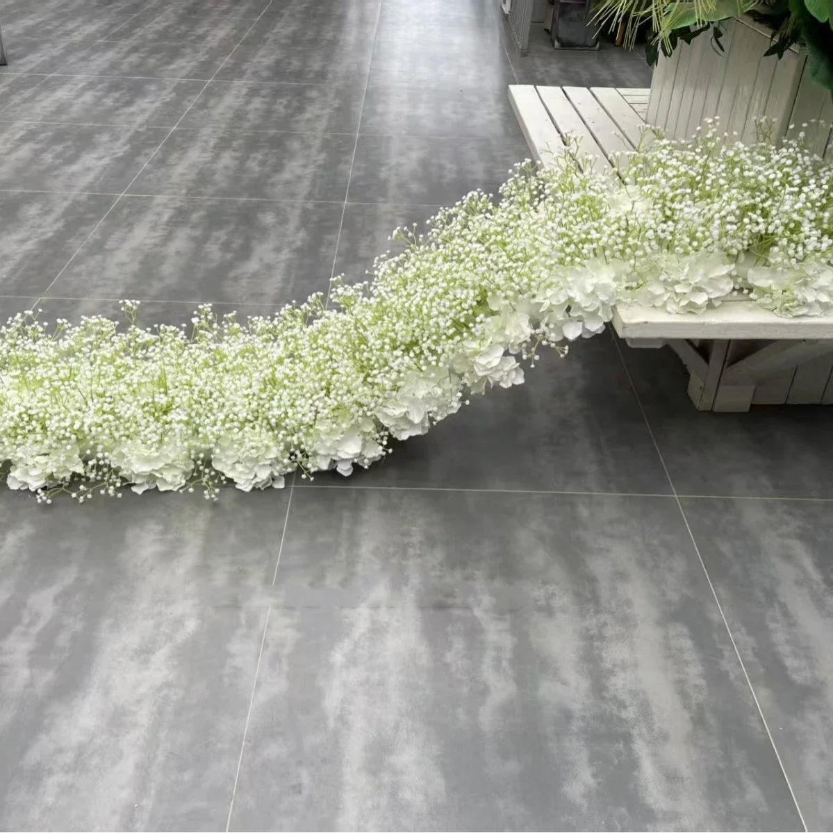 Custom Artificial Flowers Strips Arrangement Event Backdrop Arch Decor Wall Hanging Floral Row Table Sofa Runner Wedding Props