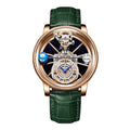 2024 HAEMMER Astronomia Orologio da uomo Custodia trasparente Design Orologio al quarzo in pelle da uomo Regolazione del tempo Jacob Relogio Impermeabile