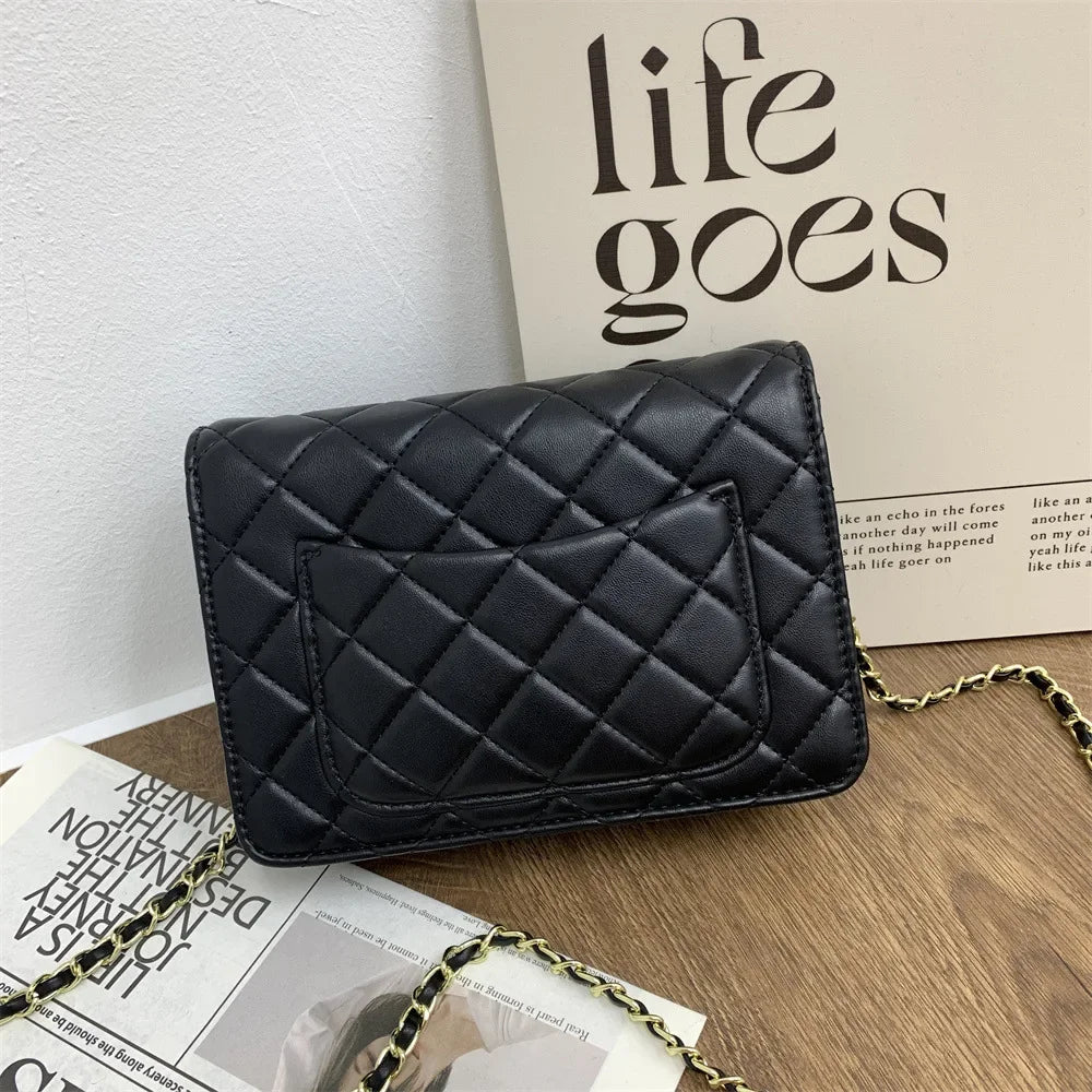 Borsa a Catena in Stile Tweed alla Moda, Nuova Borsa Quadrata Versatile, Borse di Nicchia, Borsa a Tracolla Singola per Donne