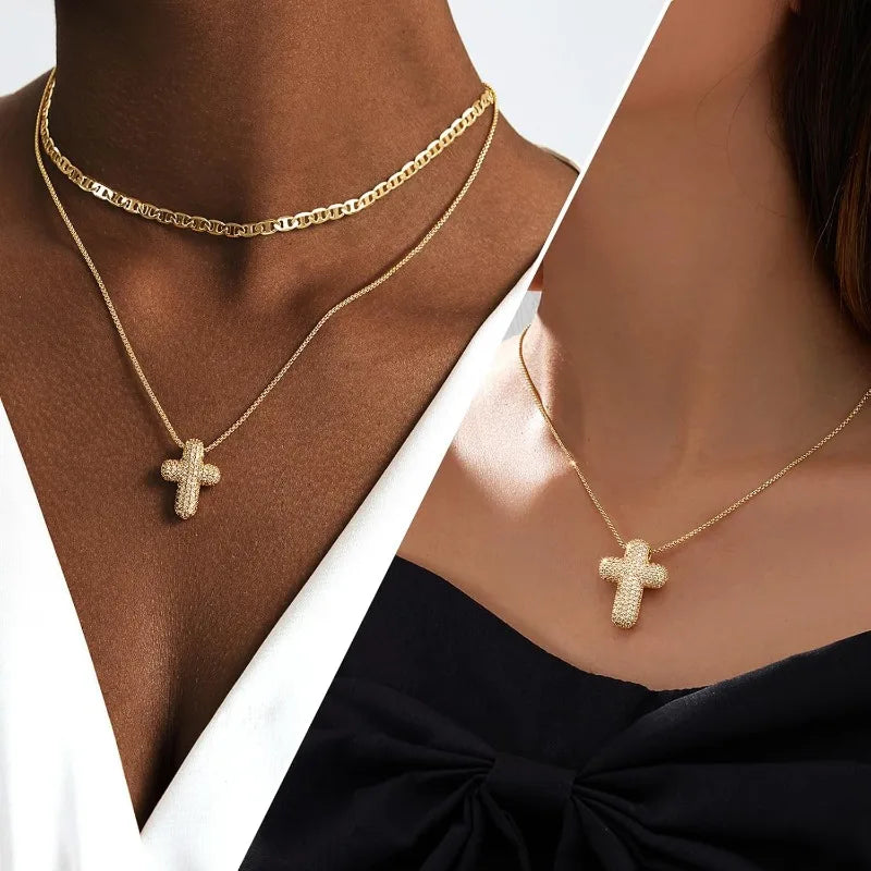 Collana Bubble Cross Delicata
