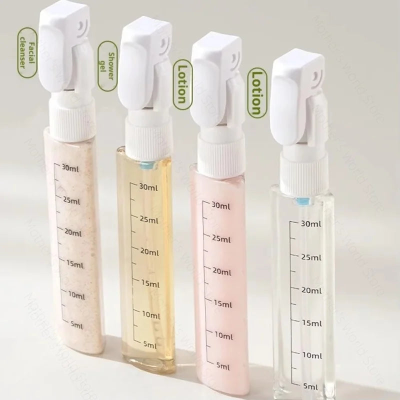 New 4 In 1 Travel Dispenser Portable Travel Bottles Leak Proof Leakproof Travel Container For Perfume Shampoo Conditioner Lotion