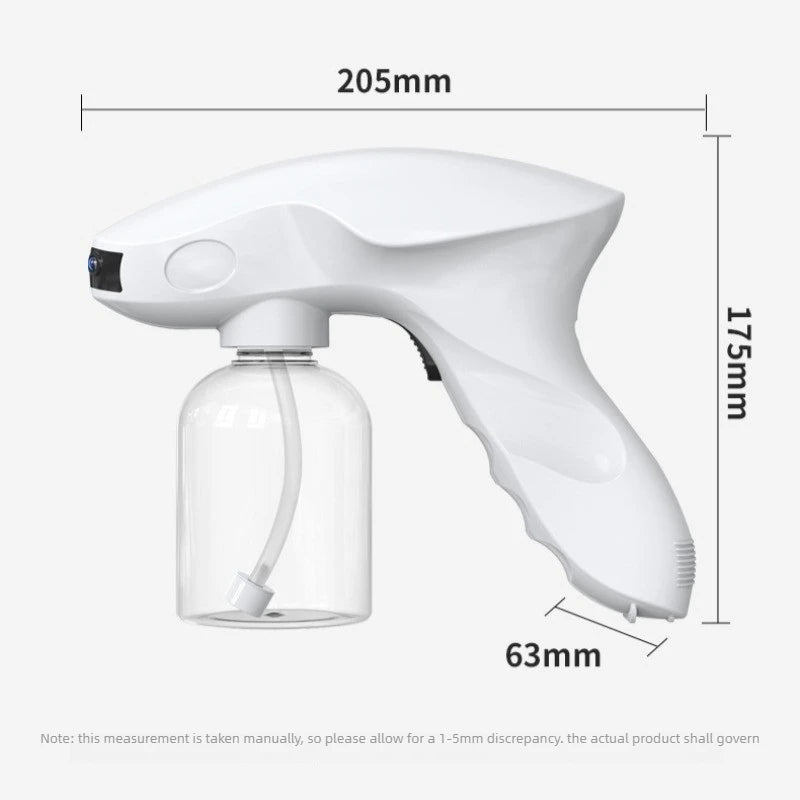 Shark Blue Light Spray Gun Wireless Nano Hair Gel Sprayer for Barber Households or Public Place Portable Disinfector
