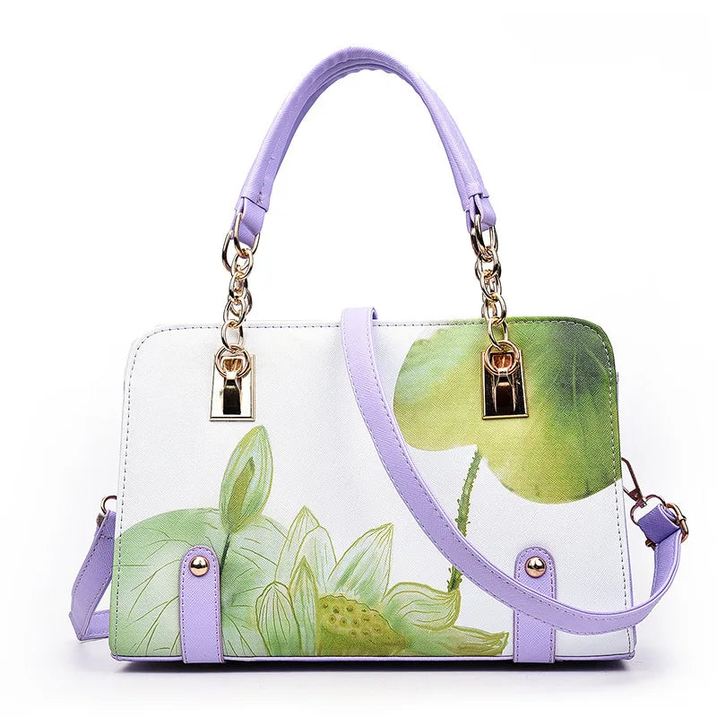 Nuove Borse da Donna con Stampa Floreale, Eleganti Borse a Tracolla alla Moda, Borse Casual Quotidiane in Pelle PU per Signore