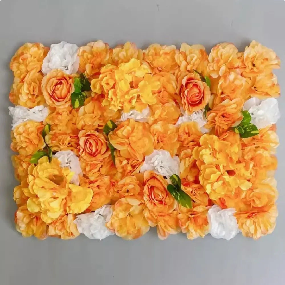 Handmade Artificial Flower Wall Panels Realistic Romantic Wedding Wall Backdrop Easy To Install 60X40cm Plastic 3D Floral Wall