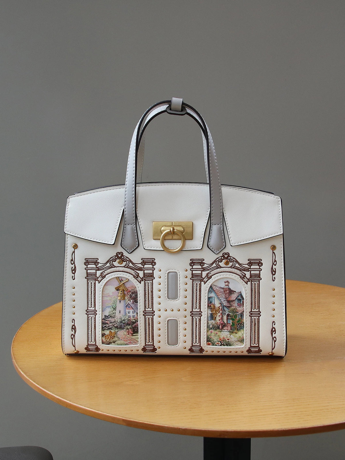 Borsa a Mano da Donna di Lusso Minority Design 2026, Grande Capacità, Ricamo Retrò, Stampa Fantasia, Borsa a Tracolla Portatile Elegante per Pendolari